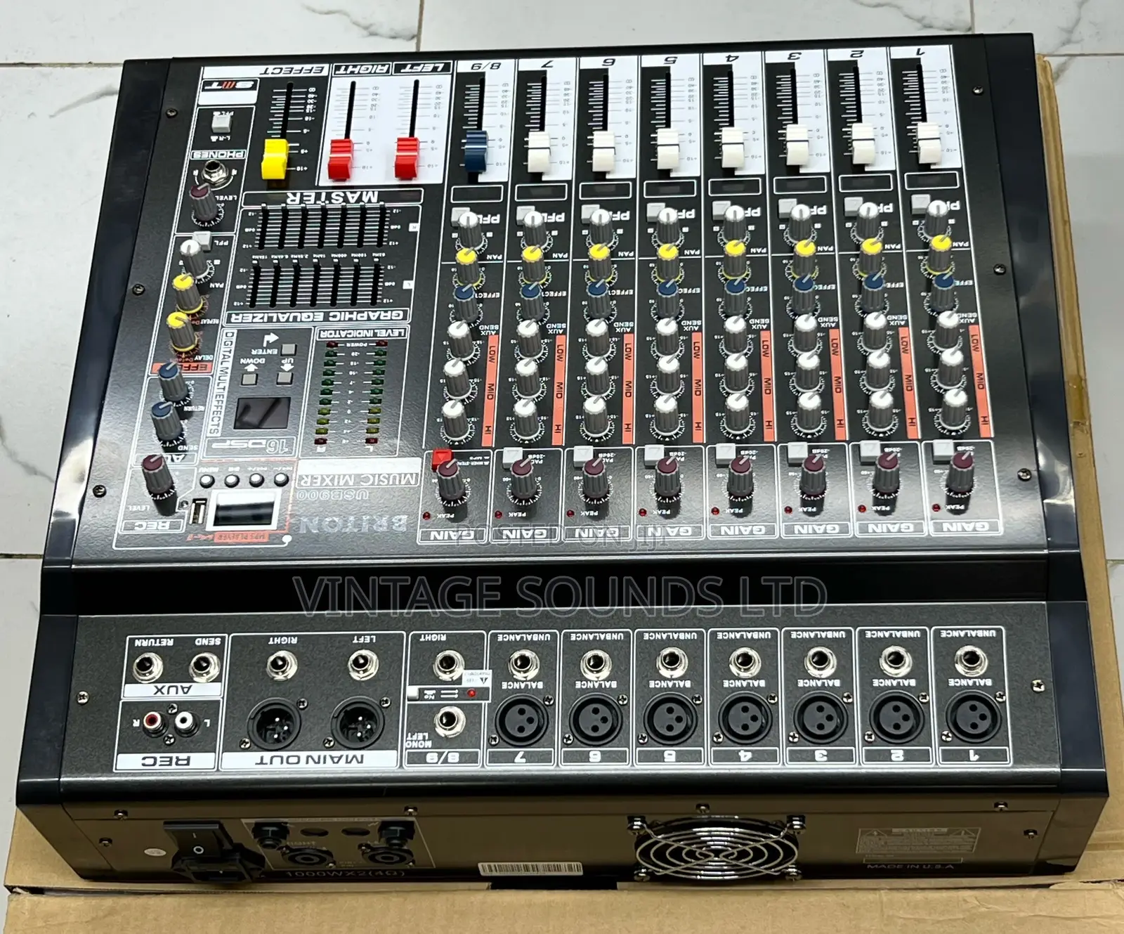 BRITON USB900 Professional Bluetooth Powered Mixer 8 Channel