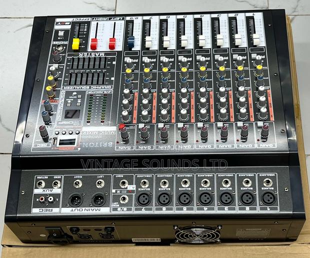 BRITON USB900 Professional Bluetooth Powered Mixer 8 Channel - thumbnail 2