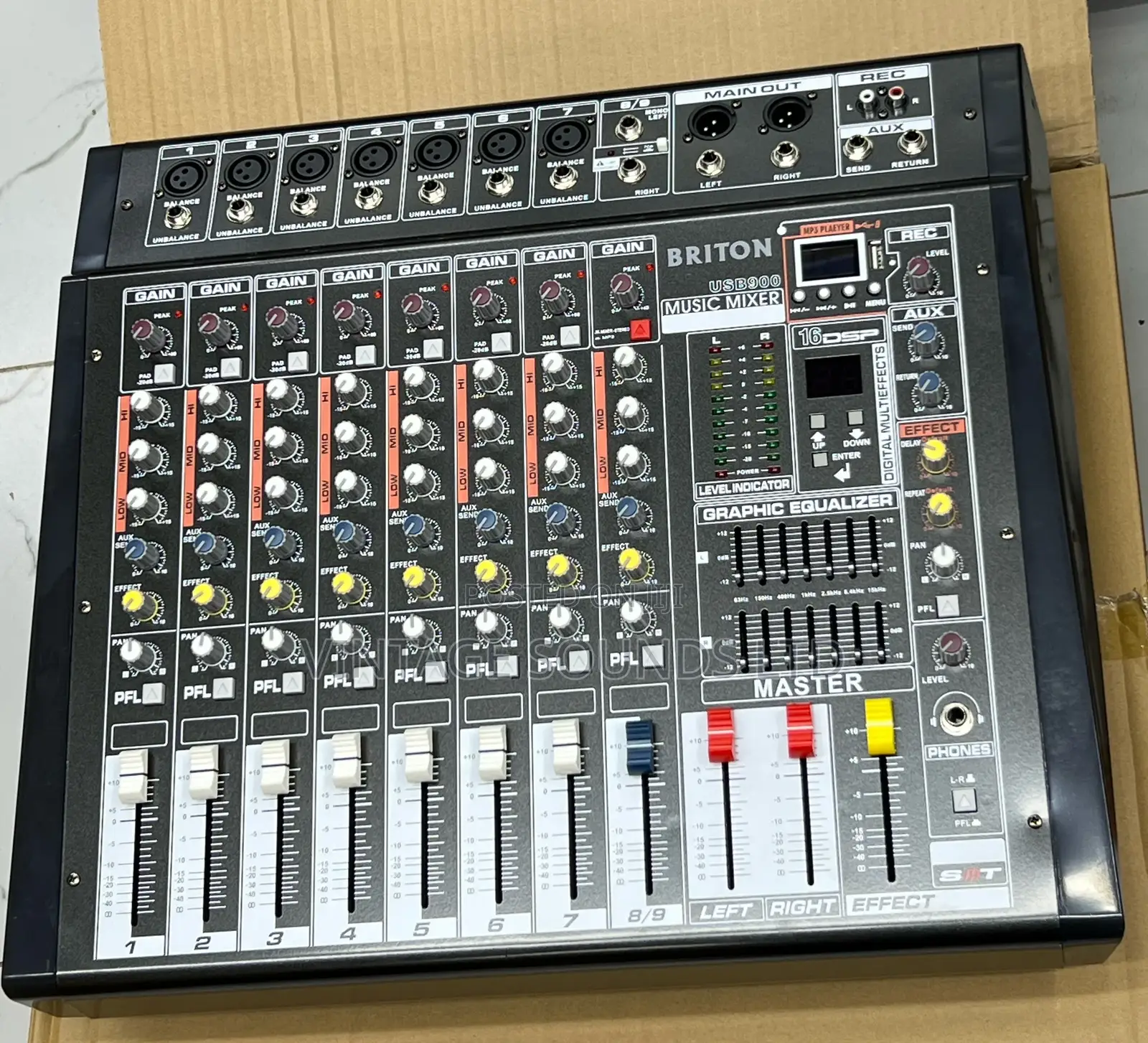 BRITON USB900 Professional Bluetooth Powered Mixer 8 Channel