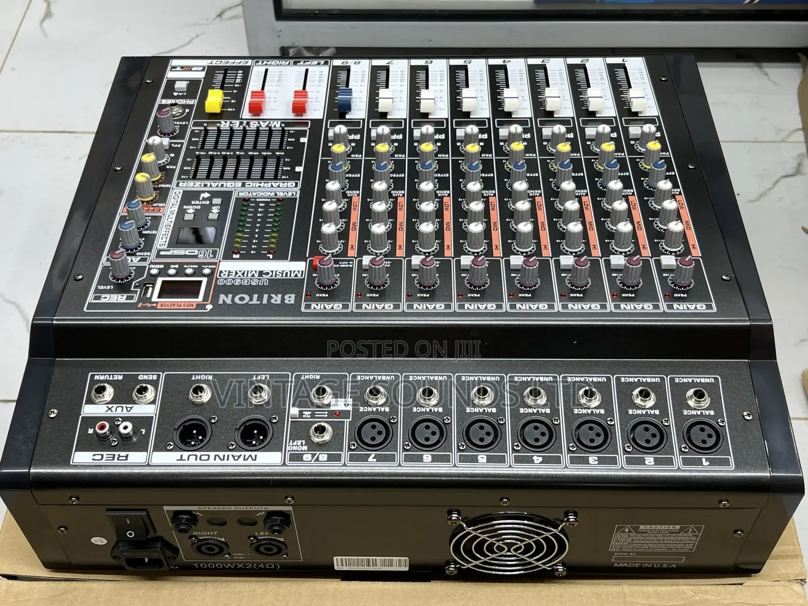 BRITON USB900 Professional Bluetooth Powered Mixer 8 Channel