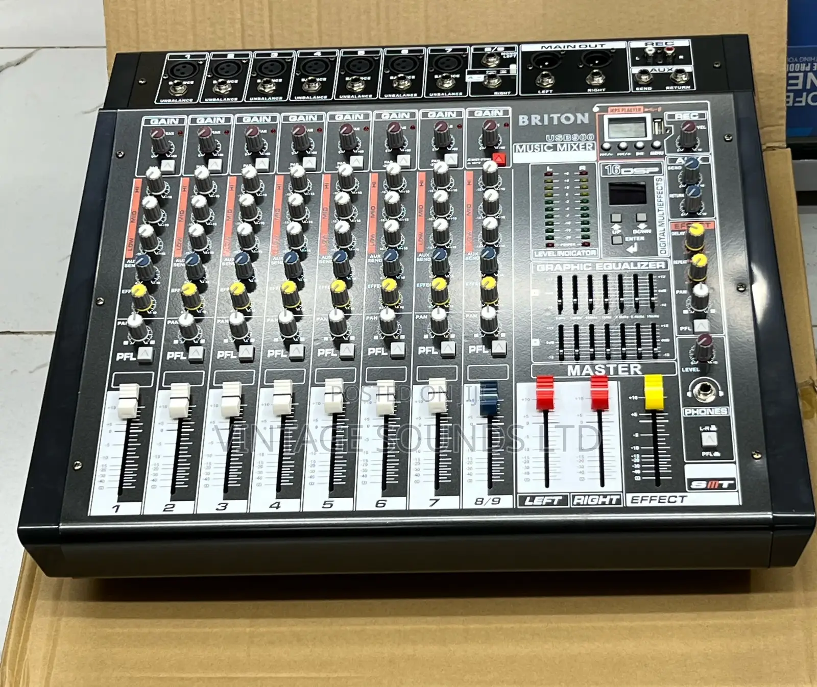 Briton USB900 Bluetooth Powered Mixer 8 Channel