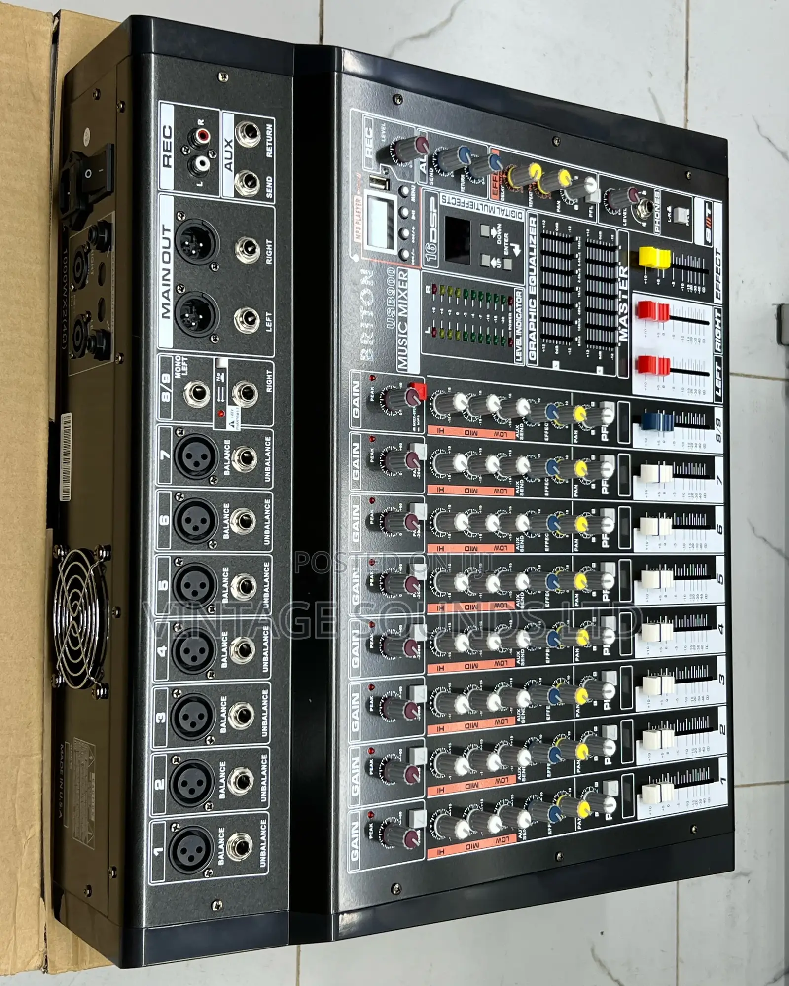 Briton USB900 Bluetooth Powered Mixer 8 Channel