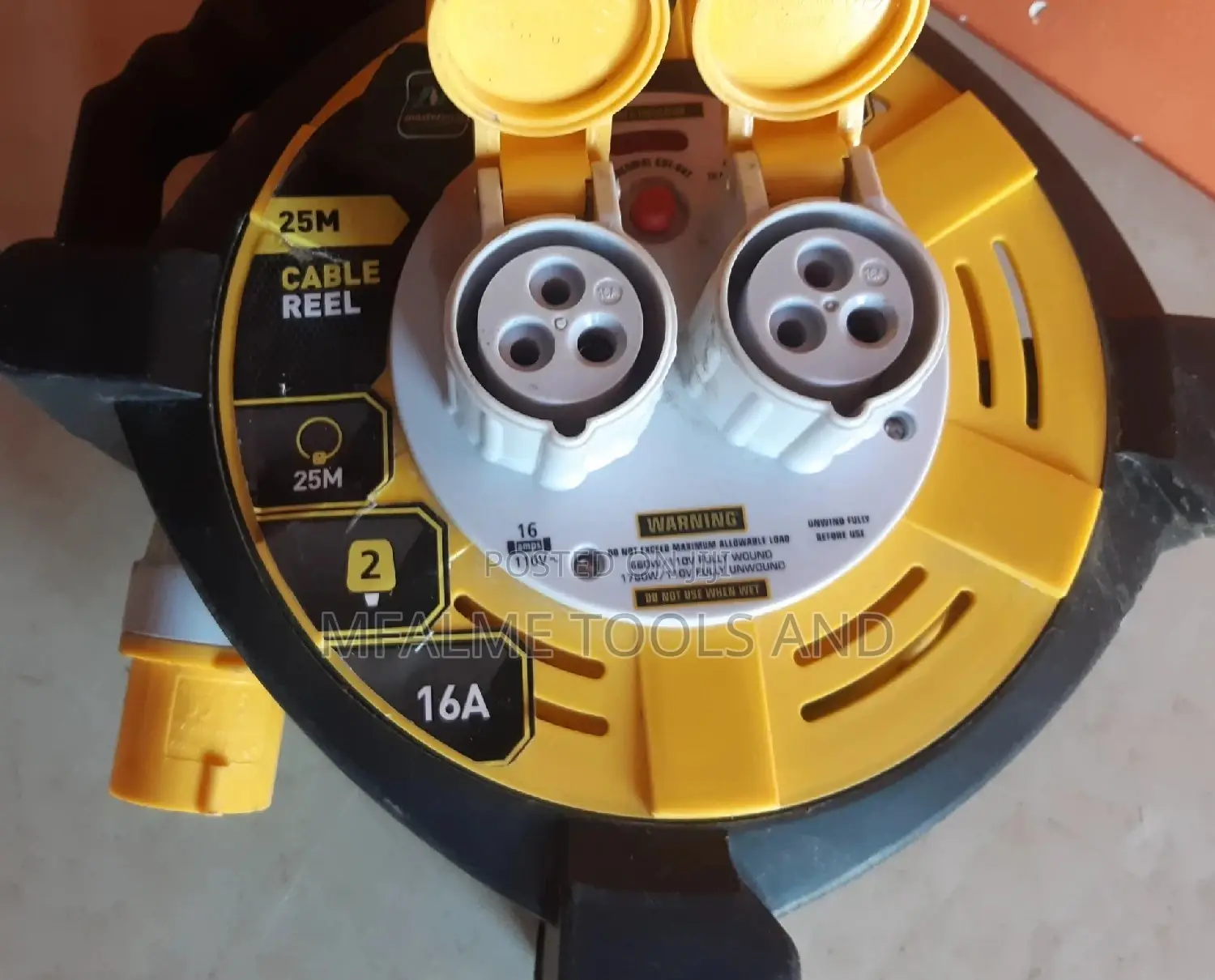 Extension Cable - 110v 25m Male Female 3 Sockets Ex-Uk