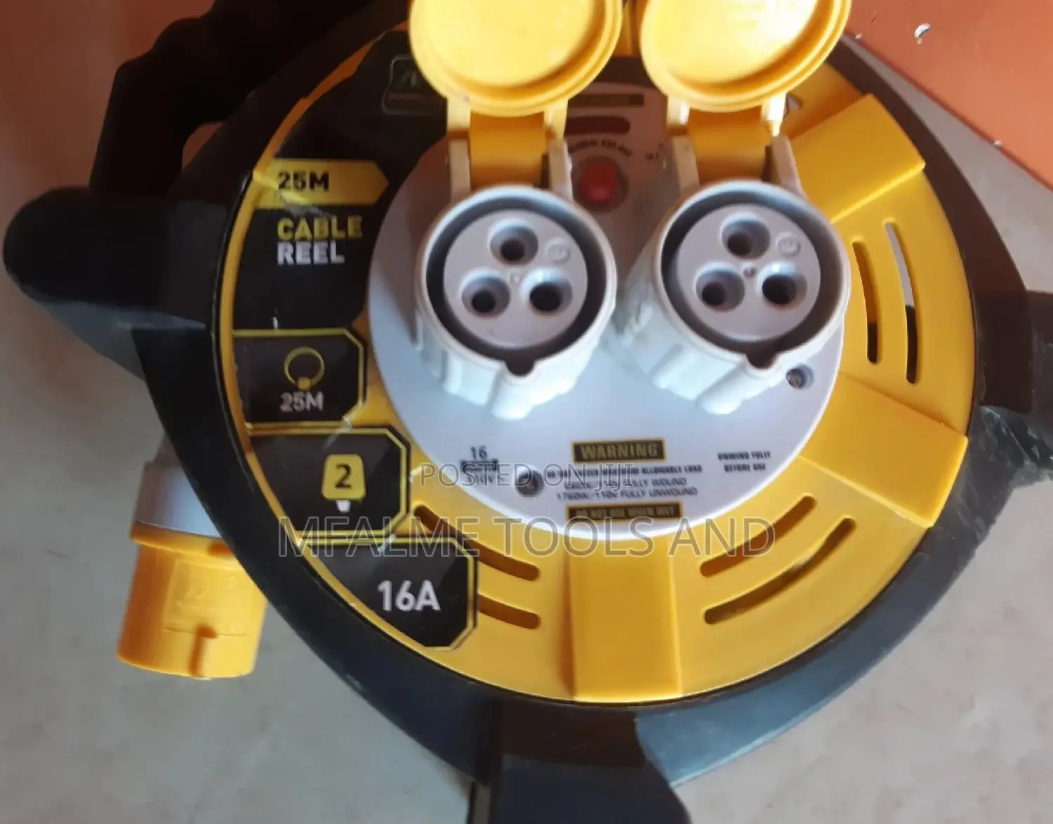 Extension Cable - 110v 25m Male Female 3 Sockets Ex-Uk