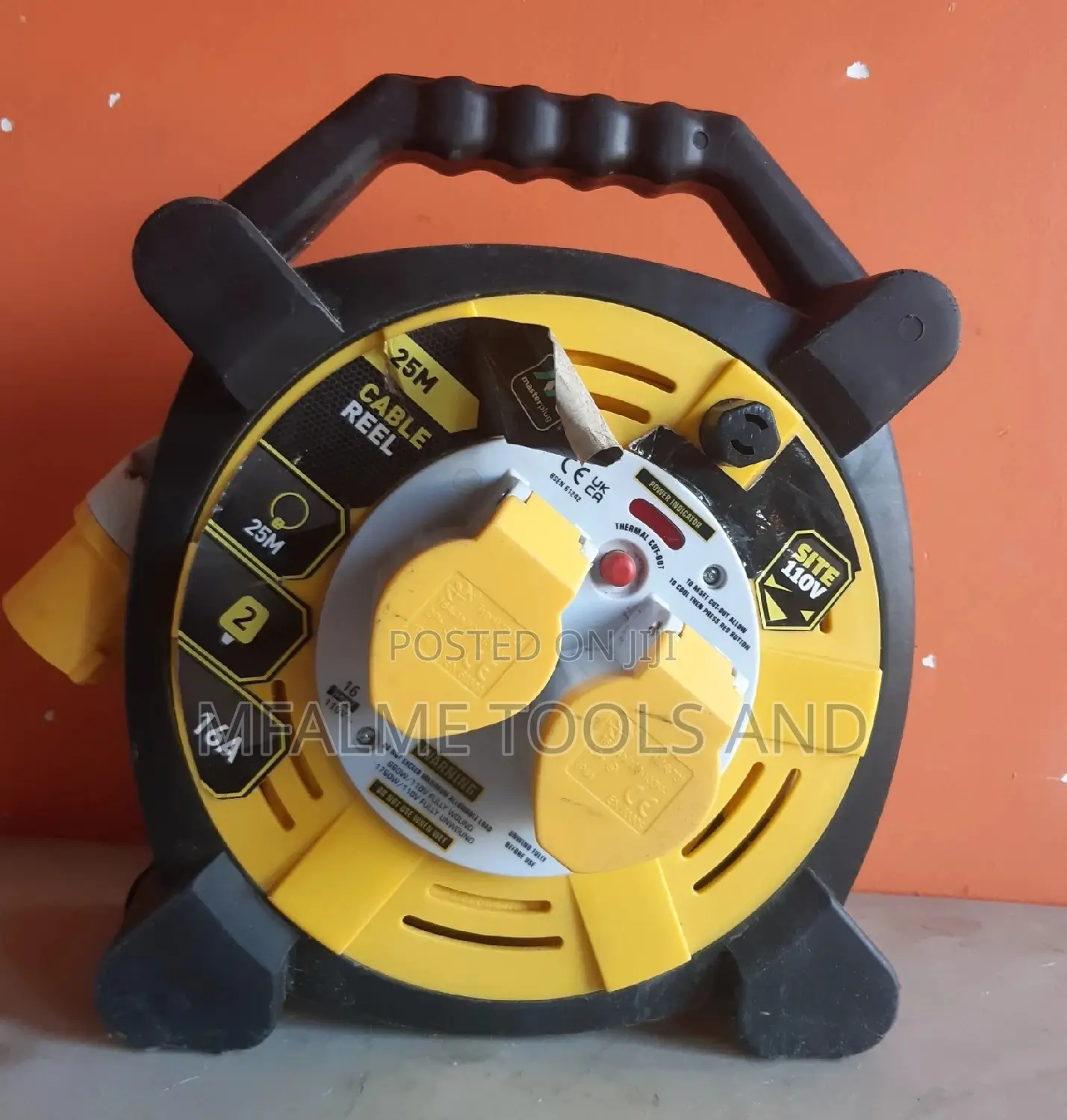 Extension Cable - 110v 25m Male Female 3 Sockets Ex-Uk