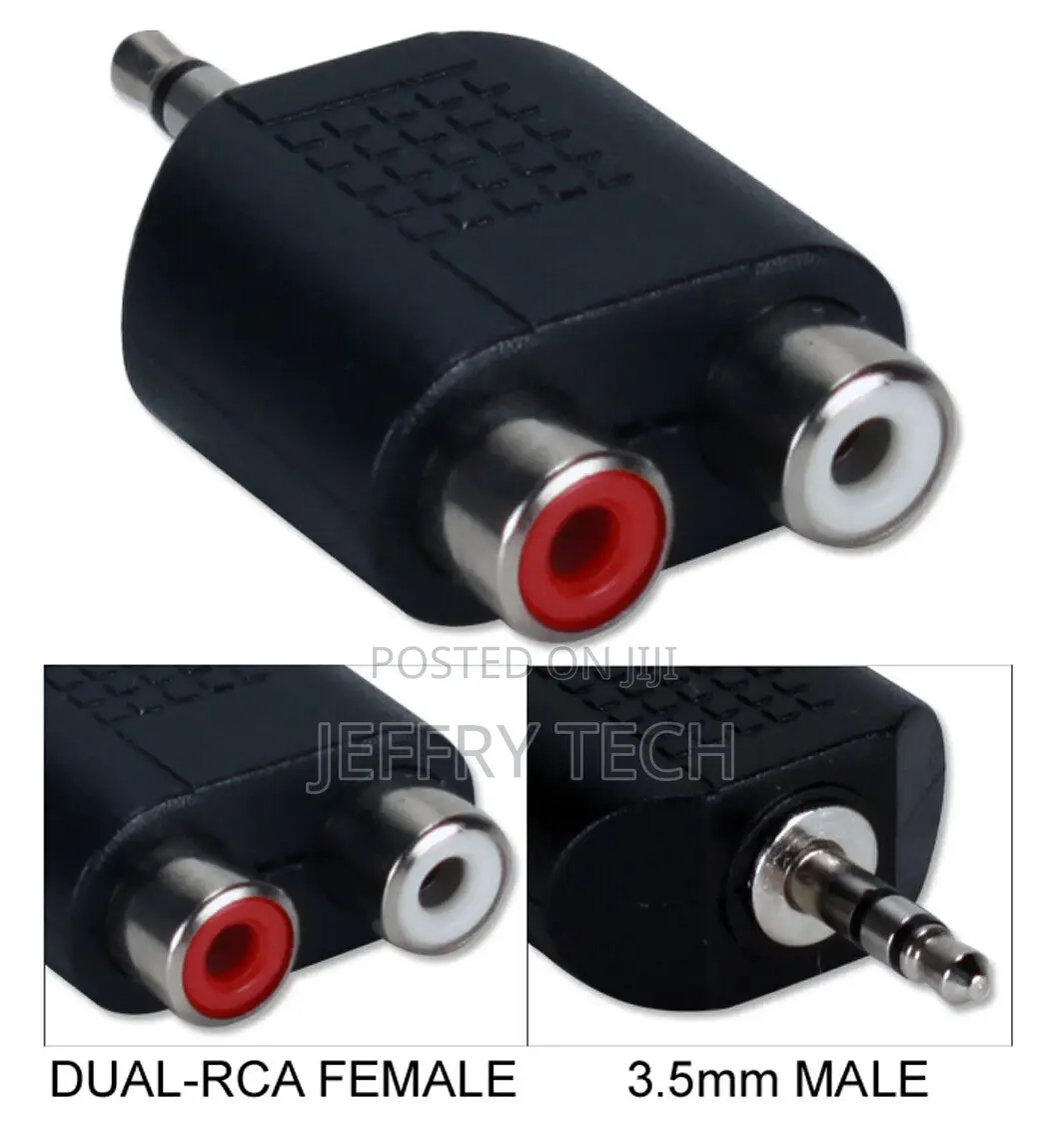 3.5mm Mini-Stereo Male to Dual RCA Female Speaker Adapter