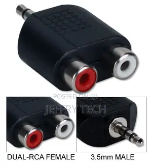 3.5mm Mini-Stereo Male to Dual RCA Female Speaker Adapter