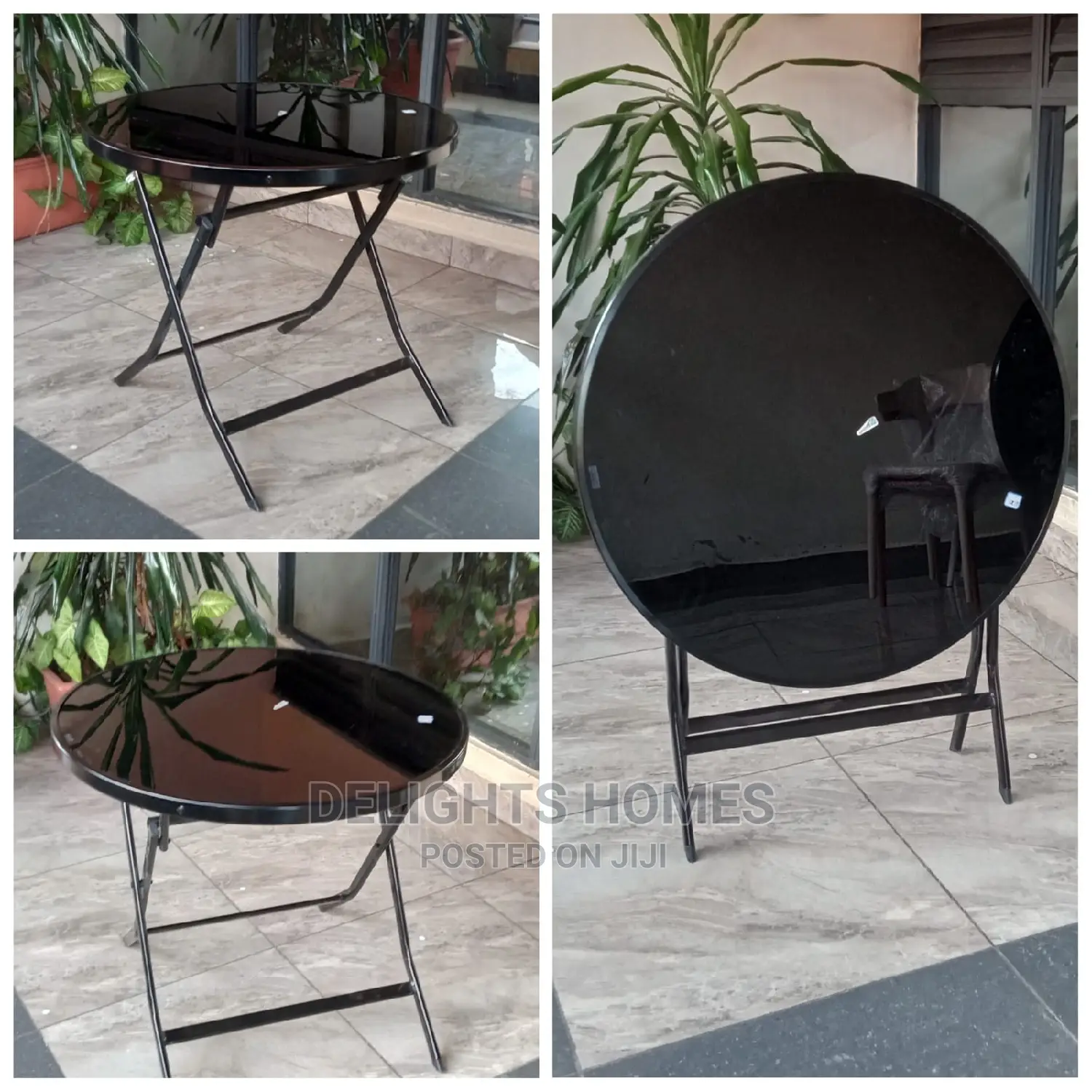 Foldable Table With Glass Top