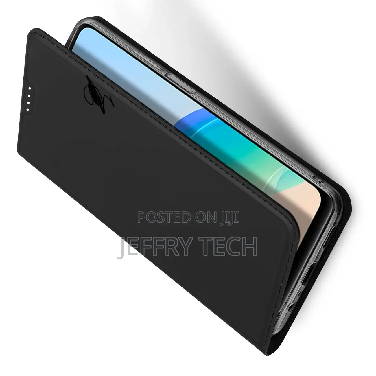 Case for Vivo Y22 Cover Flip Card Wallet Stand Black