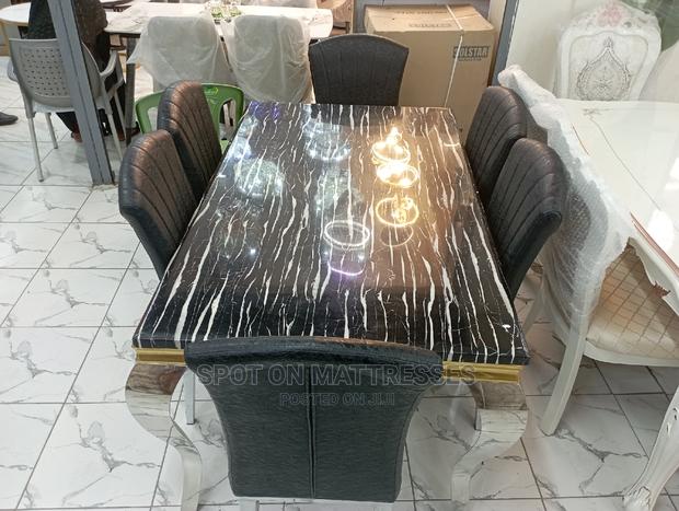 Pure Marble Dining Table (6 Chairs) - main view