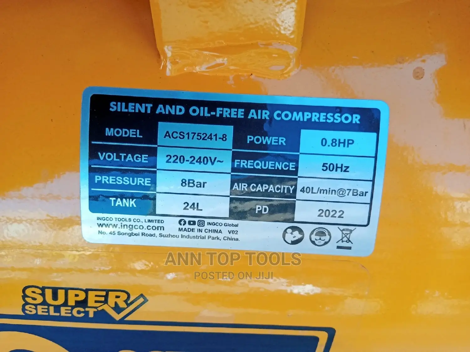 Ingco 100 Litres Air Compressor