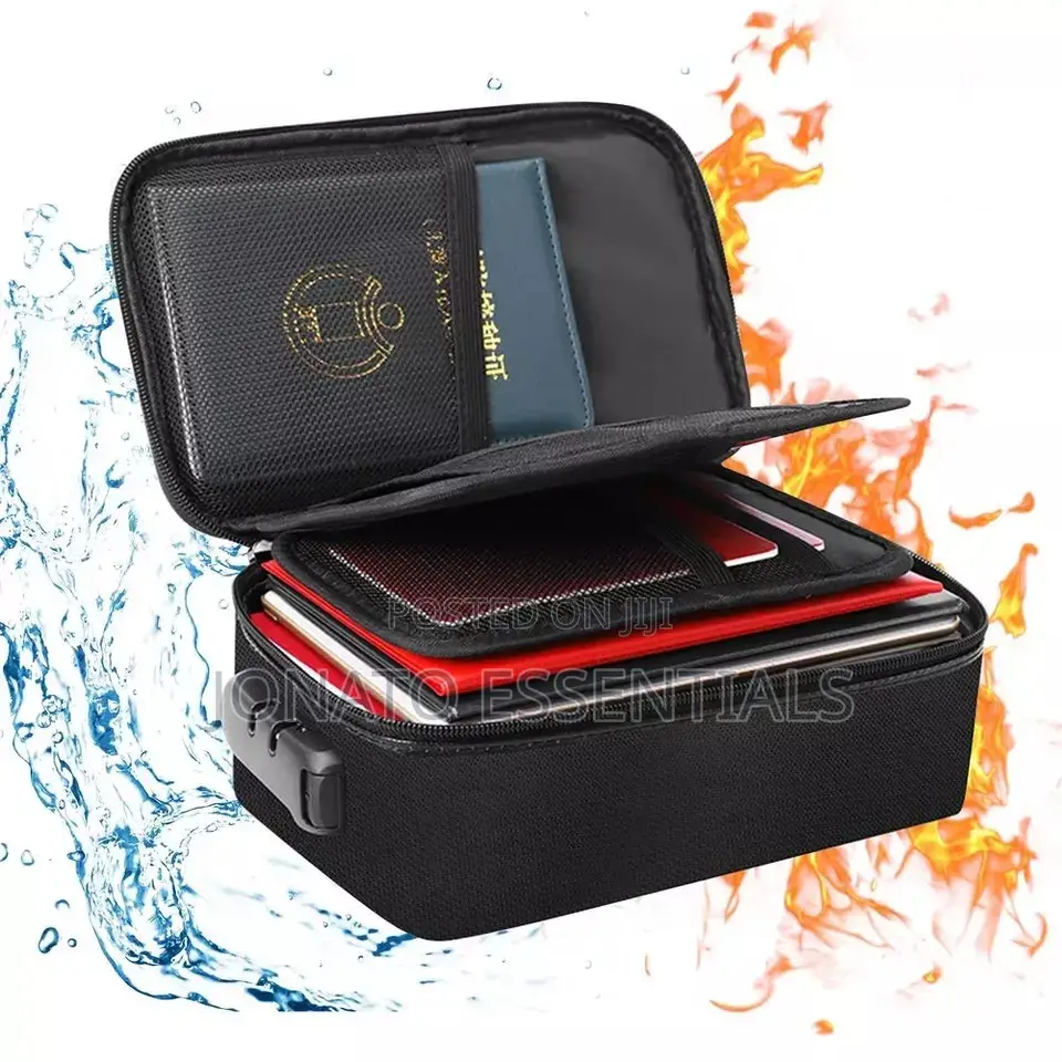 Fireproof Waterproof Document Bag With Lock, Fire Safe