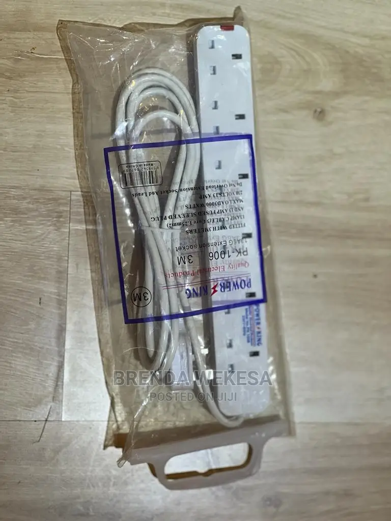 Power King 6-Way Power Extension Board Pk-1006- White