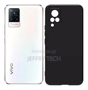 Rubber Soft Silicon Back Cover for Vivo V21 5G - Black