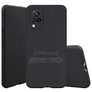 Rubber Soft Silicon Back Cover for Vivo V21 5G - Black