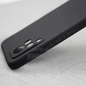 Rubber Soft Silicon Back Cover for Vivo V21 5G - Black