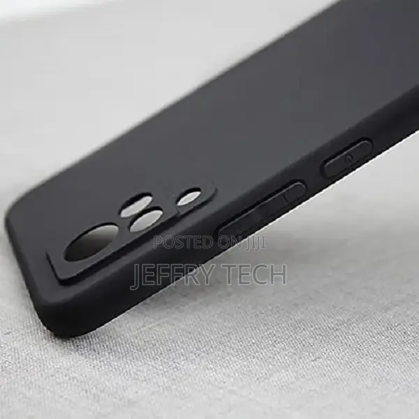 Rubber Soft Silicon Back Cover for Vivo V21 5G - Black
