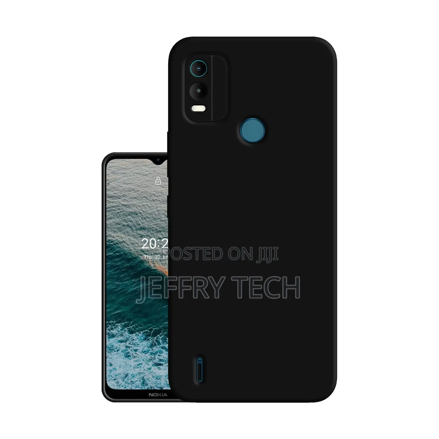 Soft Silicon Back Case Cover for Nokia C21 Plus - Black