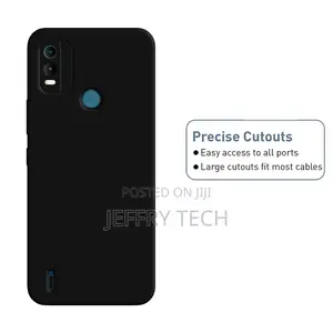 Soft Silicon Back Case Cover for Nokia C21 Plus - Black