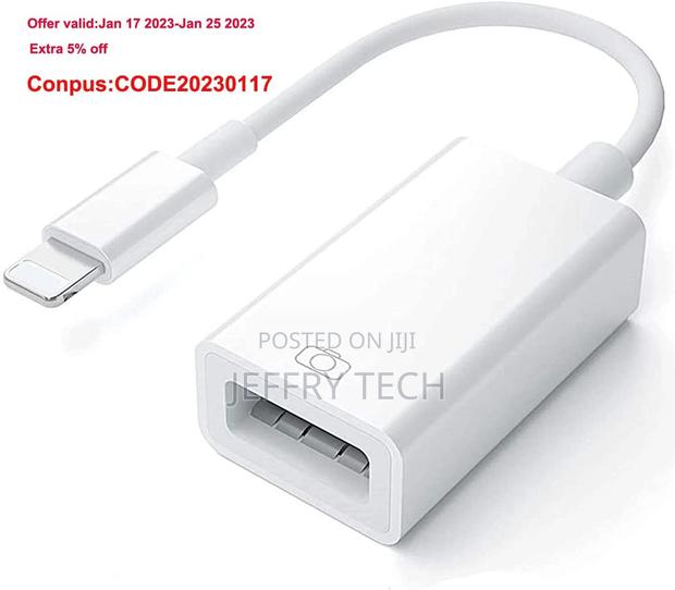 USB Female OTG Connector Adapter Cable for Apple iPhone Ipa - main view