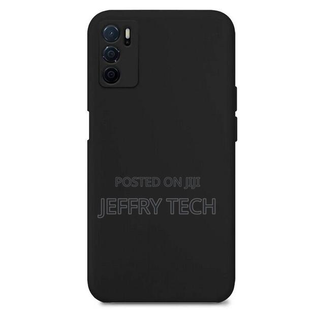 Oppo A16 Soft Touch Silicone Black Case - main view