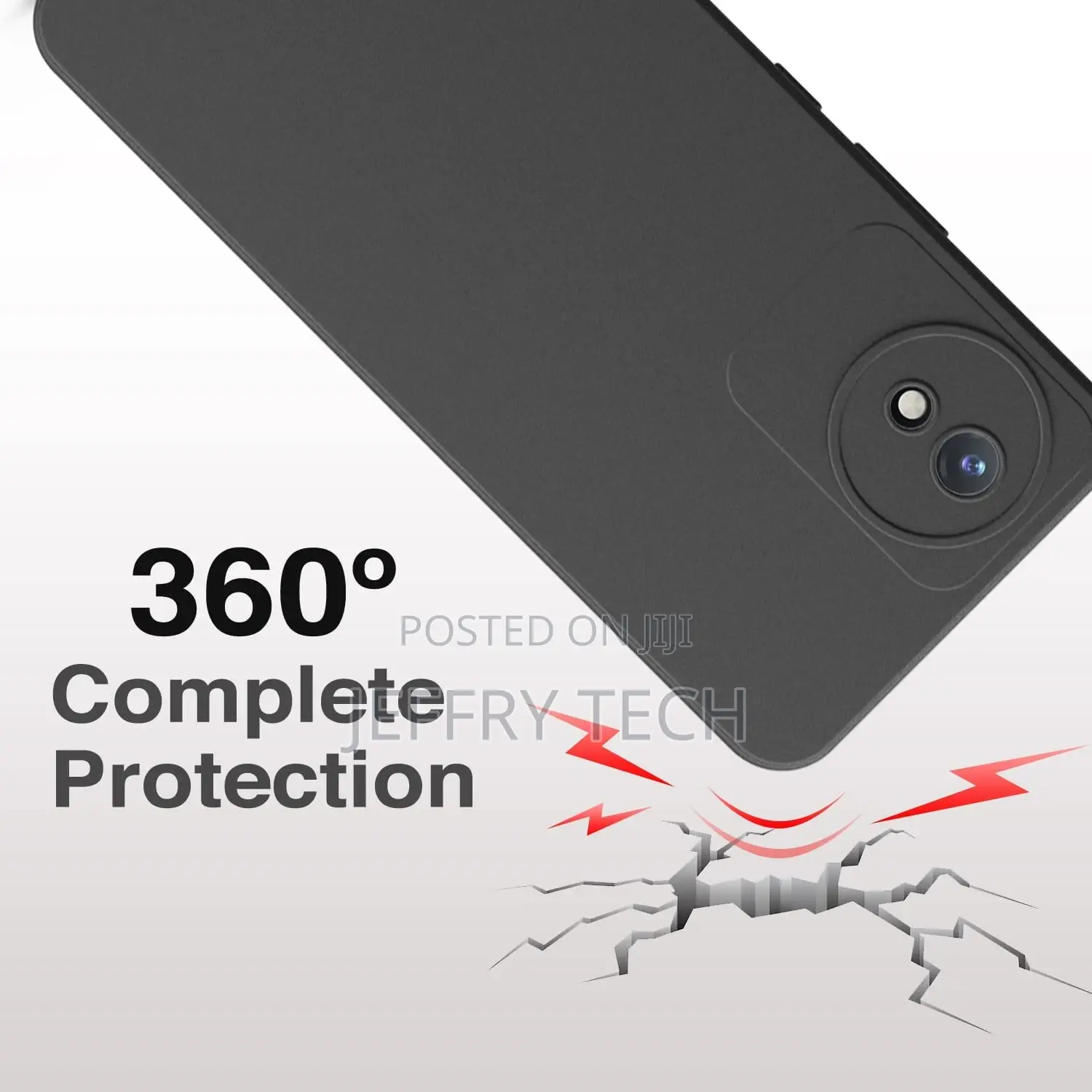 Soft Silicon Back Cover Case for Vivo Y02 - {Black}