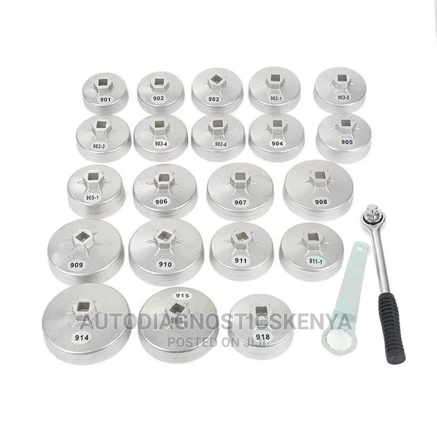 Vehicle Oil Filter Cap Wrench Socket Removal Tool Set - thumbnail 2
