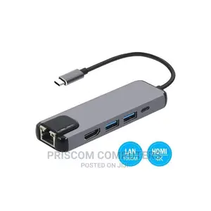 5 in 1 Type C to HDMI USB LAN Port Macbook Converter