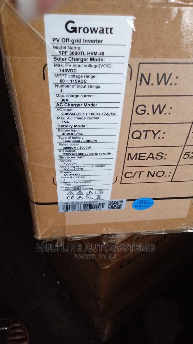 Growatt 3kw 48V Hybrid 60A MPPT Solar Inverter