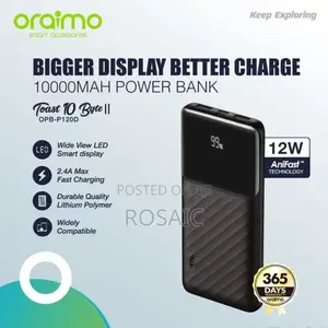 Oraimo Power Bank 10000mah at 1800/=