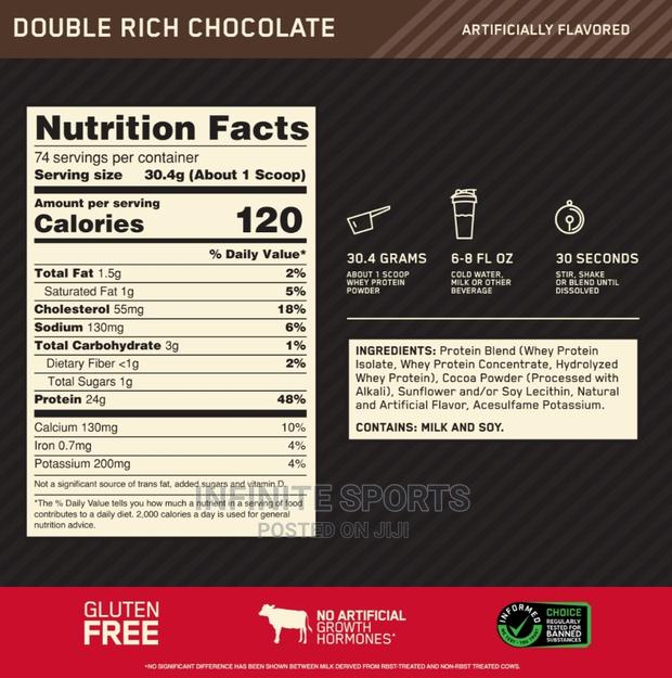 Optimum Nutrition Gold Standard Whey Protein 5lbs - thumbnail 3