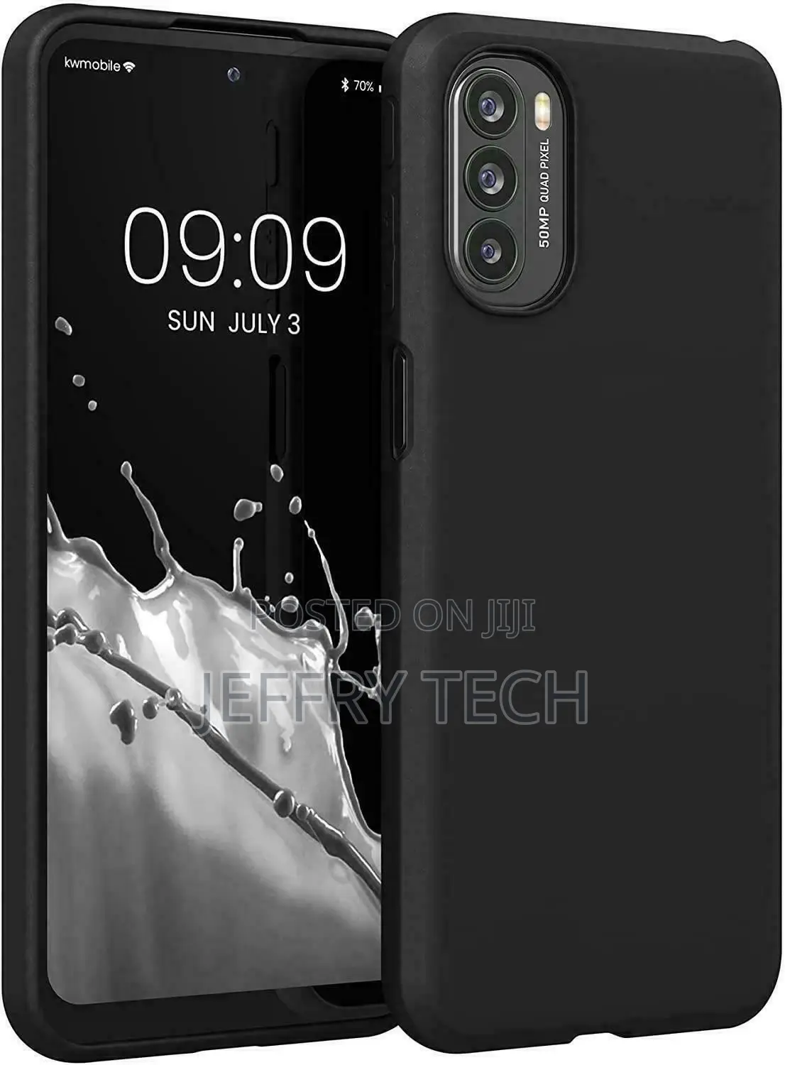 R Nokia G11 / G21 Case, Slim Black Silicone Shockproof Armou