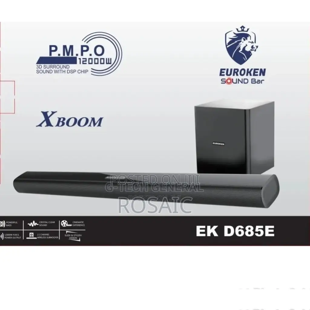 X Boom Euroken Soundbar 12000watts