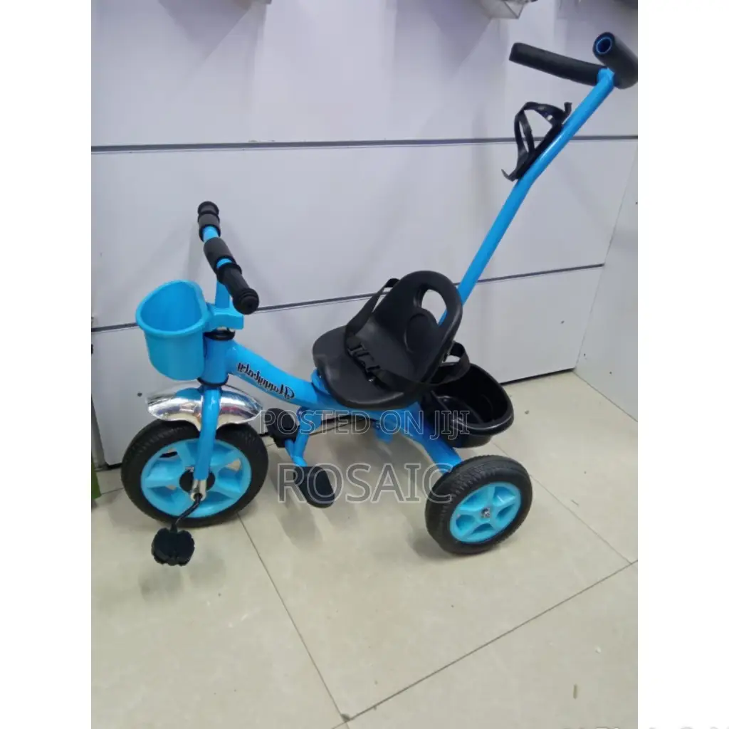 Push Handle Tricycle Available in Blue and Red Colour