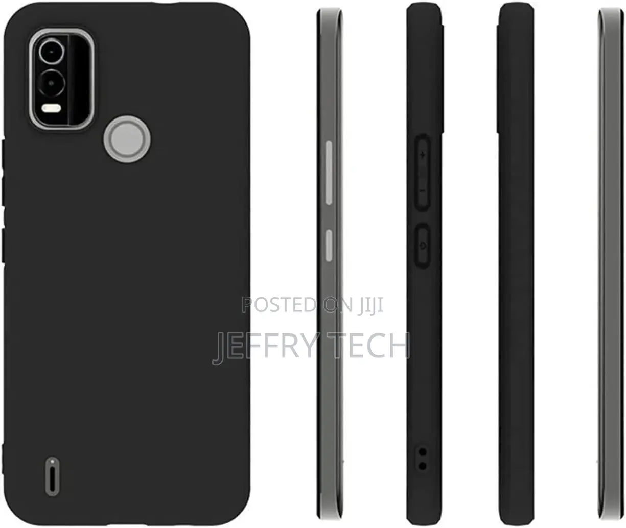 Nokia C21 Plus Case Slim Matte Black Silicone Gel Phone Cov