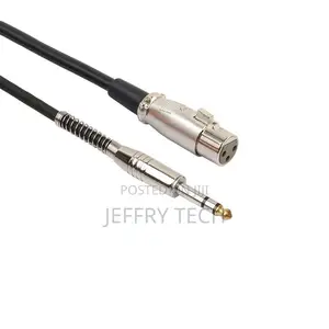 Male Stereo Turn Card Farmer Microphone Cable Blac