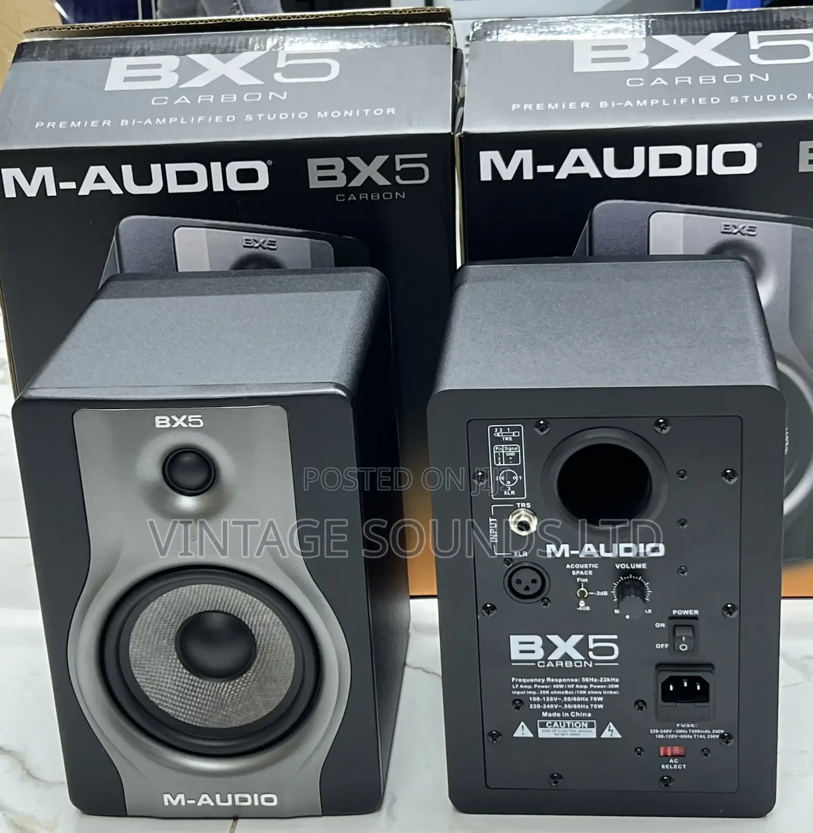 Bx5 Carbon Compact Studio Monitors for Music Production