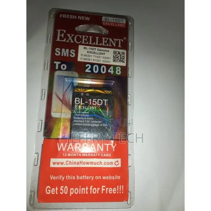 Excellent Phone Battery for Tecno T350-(Bl-15dt)