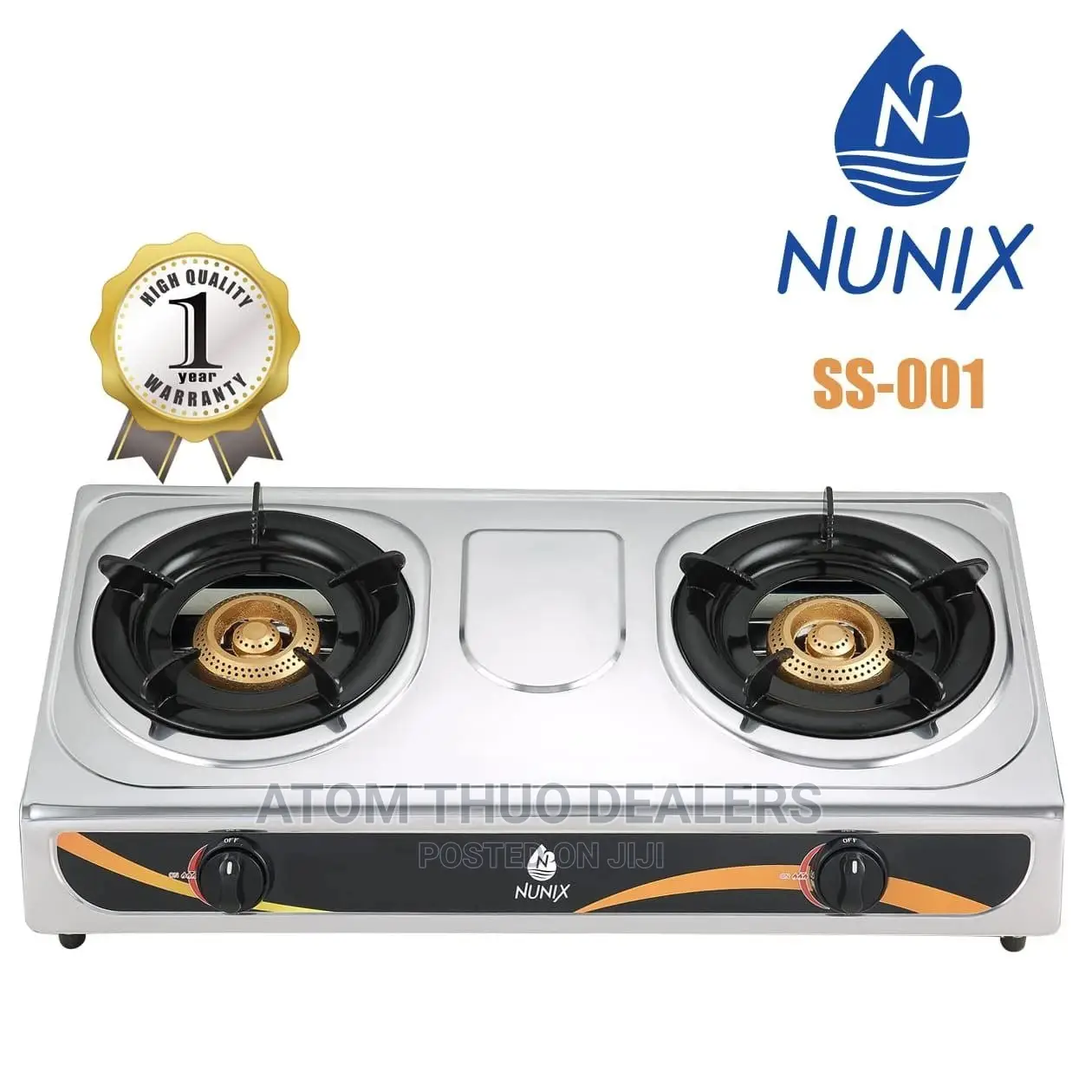 2 Burner Mettalic Table Gas Burner .