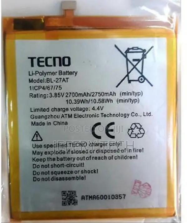 Tecno Phantom 6 (BL-27AT) Battery Replacement