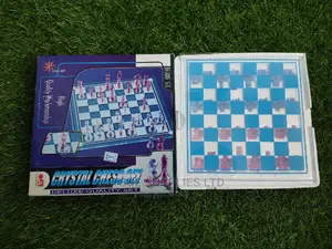 Gold Light Crystal Chess Set Board Game ( 22 by 22cm)