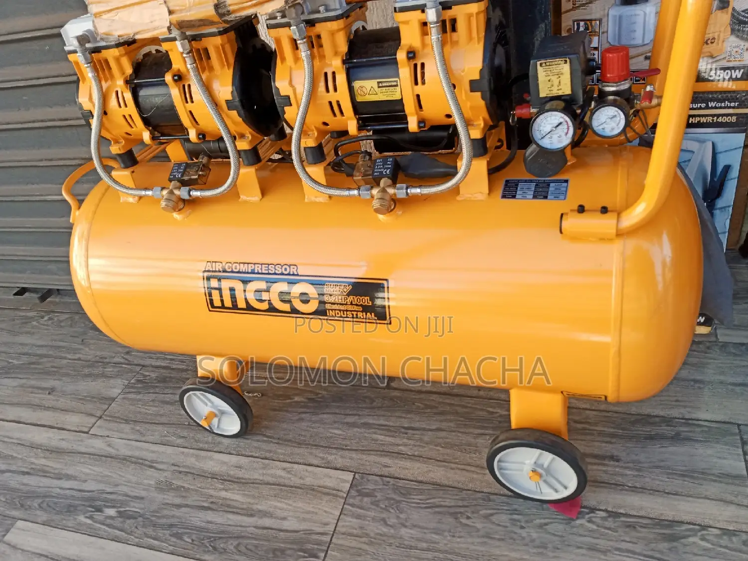 INGCO 100L AIR COMPRESSOR Silent and Oil Free