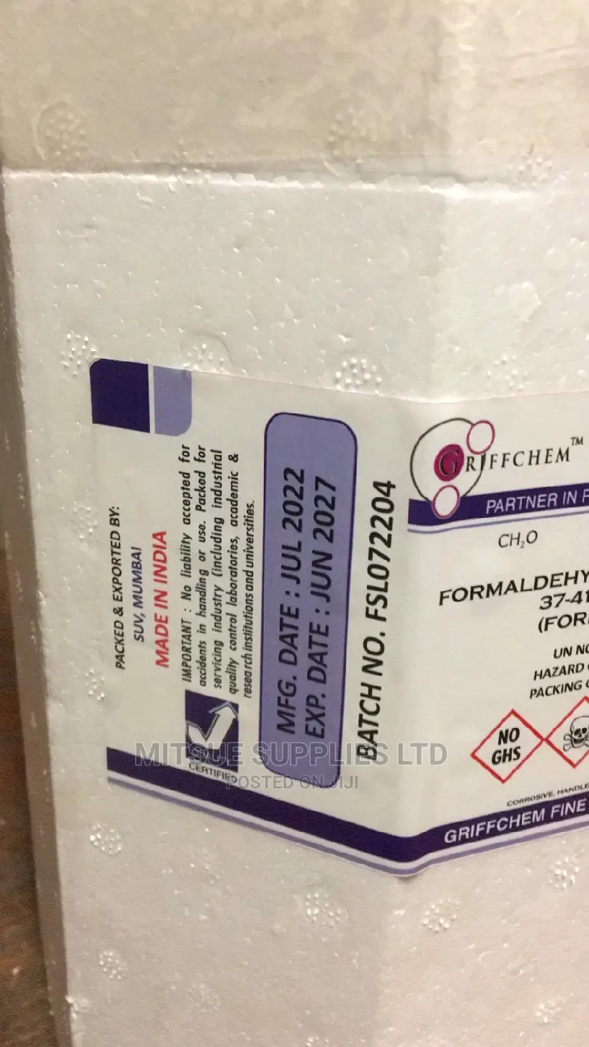 Formaldehyde Solution 37-41% (Formalin) 2.5L Griffchem