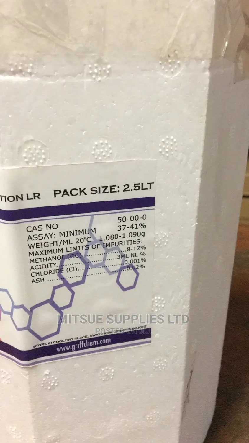 Formaldehyde Solution 37-41% (Formalin) 2.5L Griffchem