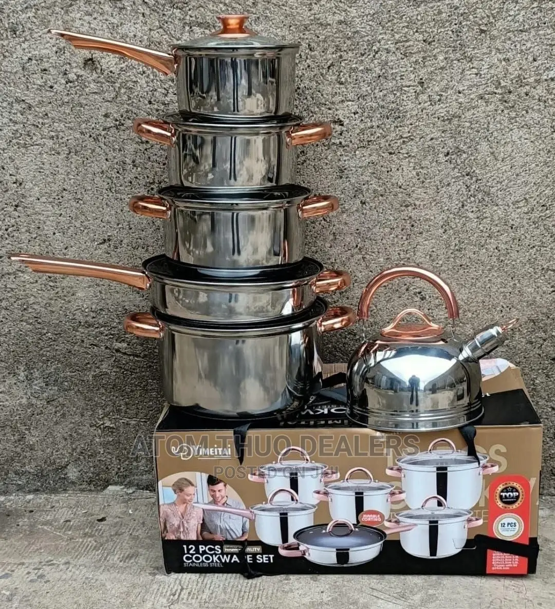 *12pc Cookware With Kettle-Yimeitai .