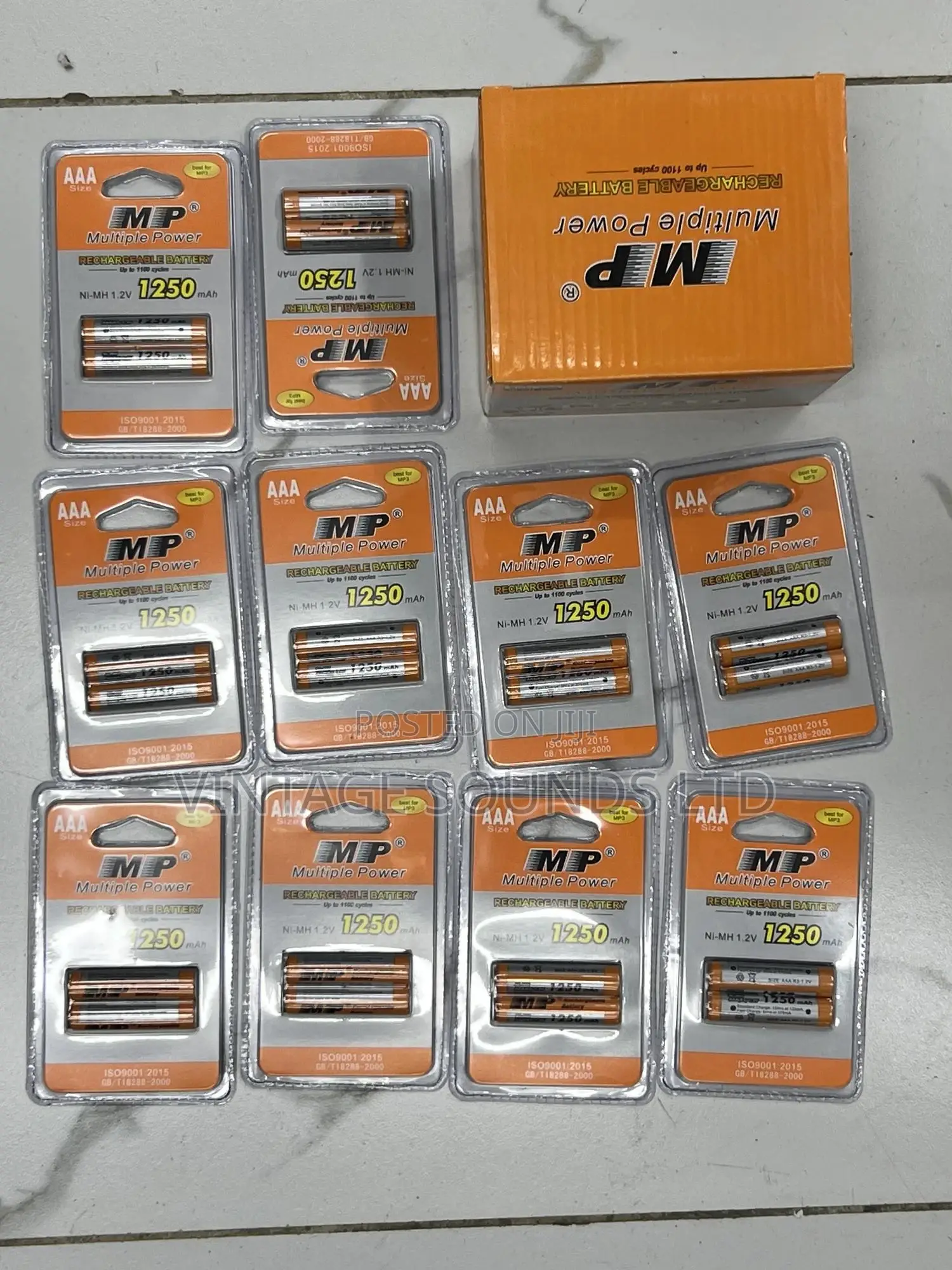 Multiple Power Triple AAA Rechargeable Batteries Pair