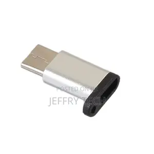 Micro USB Female to Male USB Type C Convert Connector-Silve