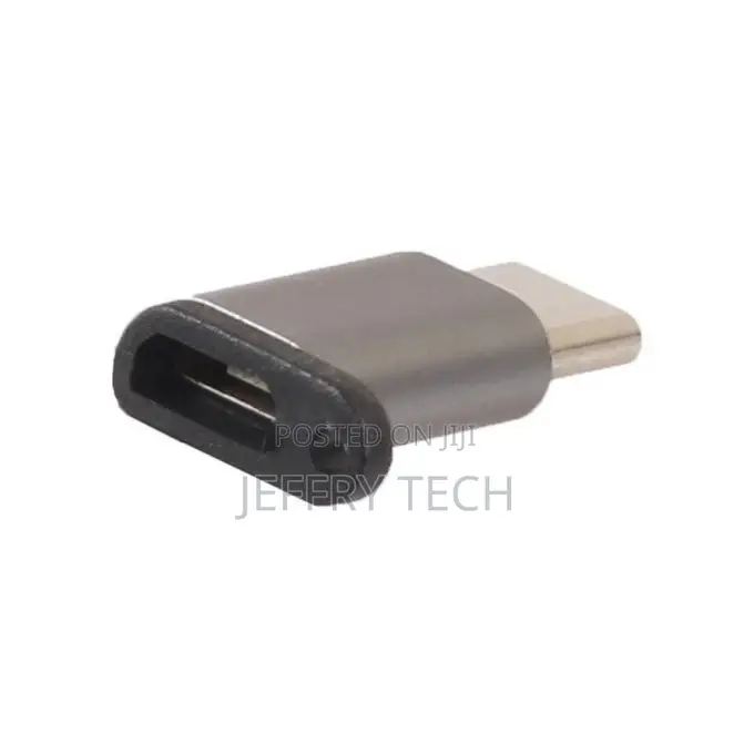 Micro USB Female to Male USB Type C Convert Connector-Silve