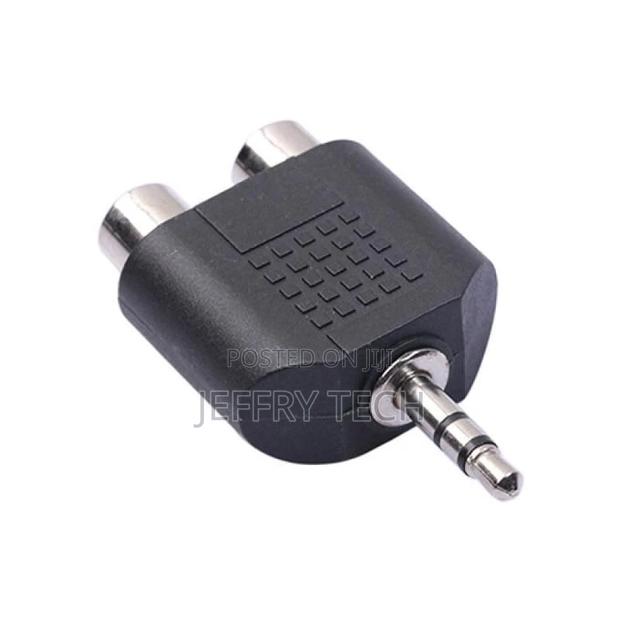 Black Cables to Go 3.5mm Stereo Male to Dual RCA Female-