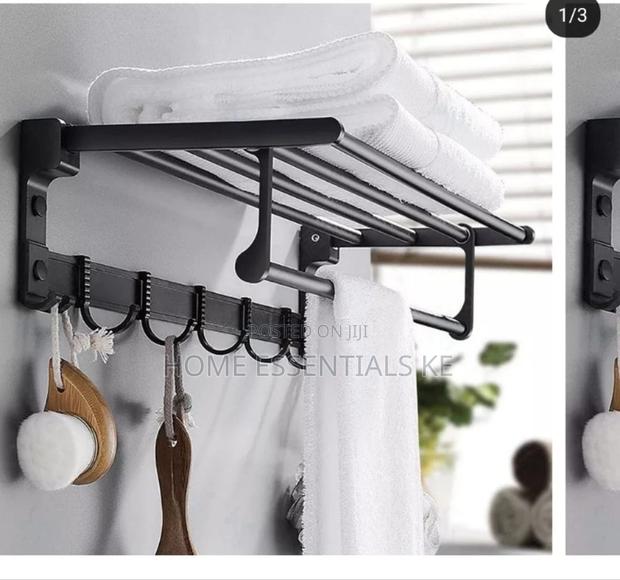 Wall Screw Mounted Bathroom Rack 5hooks Size 55cm